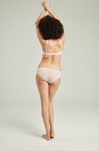 The Sheer Deco Lift Balcony Bra Blush Pink Up to GG Cup