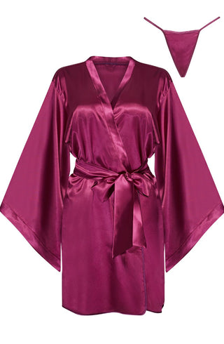 Beauty Night BN6663 Samira Peignoir Burgundy