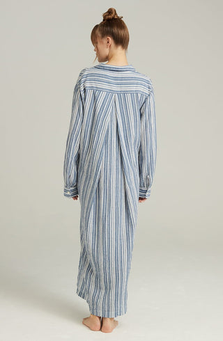 The Maxi Shirt French Navy Stripe