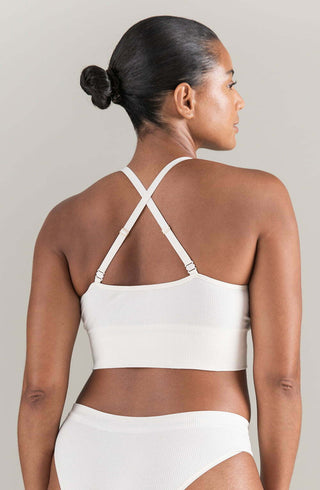 The TENCEL™ Seamless Bralette White Sand