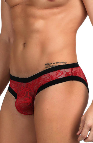 YesX YX974 Men's Brief Red/Black