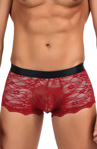 YesX YX976 Mens Boxer Brief Red/Black