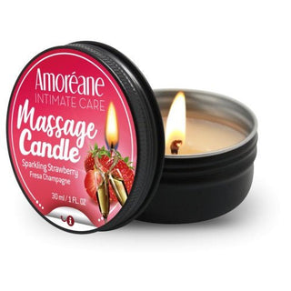 Amoreane Massage Candle Sparkling Strawberry - Dr. Bear Inc