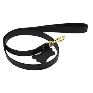 Bound Noir Nubuck Leather Leash - Dr. Bear Inc