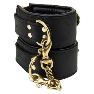 Bound Noir Nubuck Leather Slim Wrist Cuffs - Dr. Bear Inc