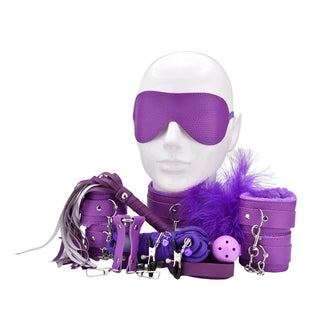 Bound to Play Bondage Kit Purple (11 Piece) - Dr. Bear Inc