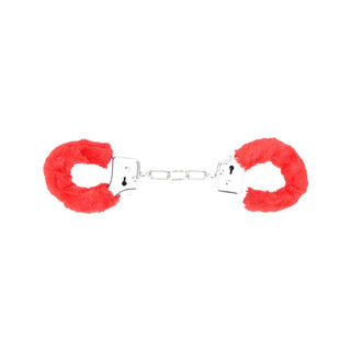 Bound to Play. Heavy Duty Furry Handcuffs Red - Dr. Bear Inc