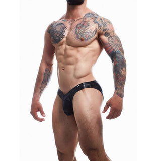 C4M Boost Black Leatherette Bikini Brief Medium - Dr. Bear Inc