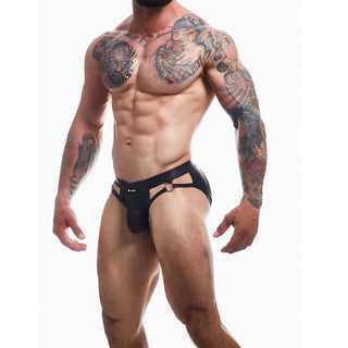 C4M Dungeon Black Leatherette Jockstrap - Dr. Bear Inc