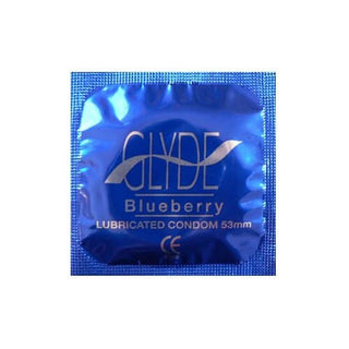 Glyde Ultra Blueberry Flavour Vegan Condoms 100 Bulk Pack - Dr. Bear Inc