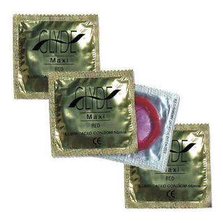 Glyde Ultra Maxi Red Vegan Condoms 100 Bulk Pack - Dr. Bear Inc