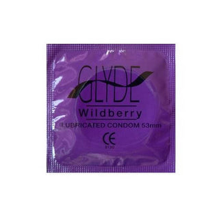 Glyde Ultra Wildberry Flavour Vegan Condoms 100 Bulk Pack - Dr. Bear Inc