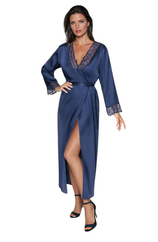 Irall Yoko Dressing Gown Navy Blue