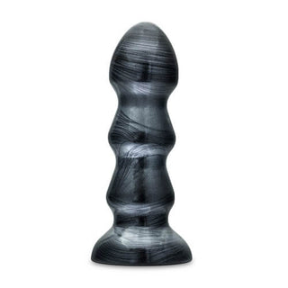 Jet Black Jack Large Ribbed Butt Plug 7 inches - Dr. Bear Inc