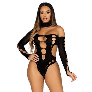 Leg Avenue Cut Out Bodysuit with Thong Back - Dr. Bear Inc