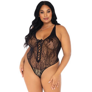 Leg Avenue Plus Size Floral Lace Thong Body - Dr. Bear Inc