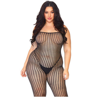 Leg Avenue Seamless Crochet Bodystocking Plus Size - Dr. Bear Inc