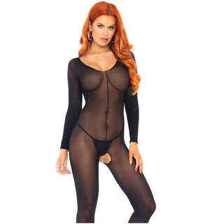 Leg Avenue Sheer Long Sleeves Bodystocking - Dr. Bear Inc