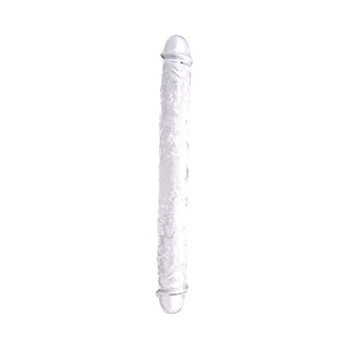 Loving Joy 15 Inch Double Ended Dildo Clear - Dr. Bear Inc