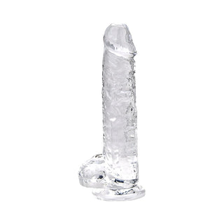 Loving Joy 7 Inch Dildo with Balls Clear - Dr. Bear Inc