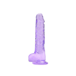 Loving Joy 8 Inch Dildo with Balls Purple - Dr. Bear Inc