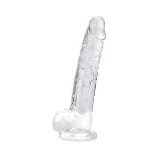 Loving Joy 9 Inch Dildo with Balls Clear - Dr. Bear Inc