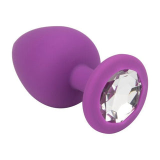 Loving Joy Jewelled Silicone Butt Plug Purple - Large - Dr. Bear Inc