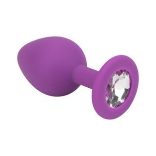 Loving Joy Jewelled Silicone Butt Plug Purple - Medium - Dr. Bear Inc