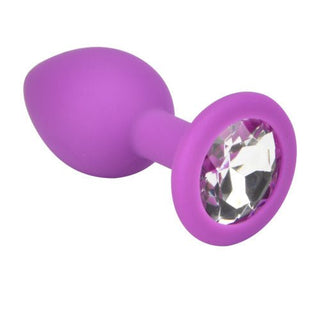 Loving Joy Jewelled Silicone Butt Plug Purple - Small - Dr. Bear Inc