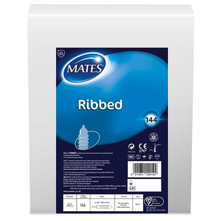 Mates Ribbed Condom BX144 Clinic Pack - Dr. Bear Inc