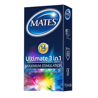 Mates Ultimate 3 in 1 Condoms 14 Pack - Dr. Bear Inc