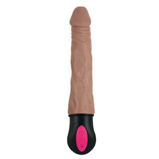 Realistic Warming 7 inch Vibrating Dildo Brown - Dr. Bear Inc